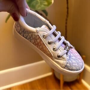 Michael Kors pastel glitter logo design low top sneakers SIZE 9